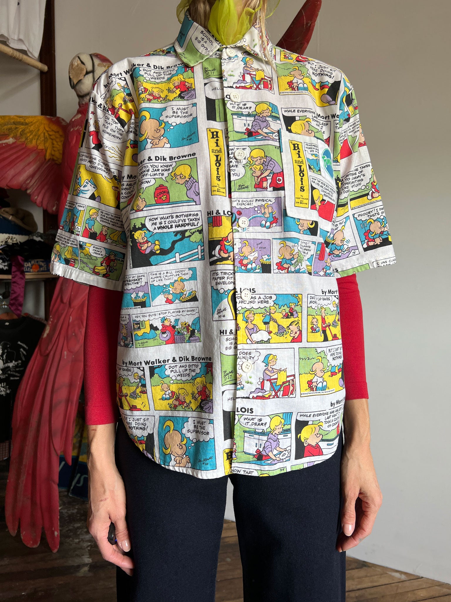 Vintage 1980's Cotton Comic Shirt