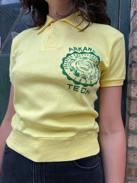 Vintage 1940's Arkansas Tech Cotton Polo