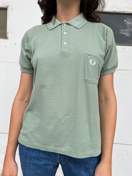 Vintage 1960's Sage Green Polo Shirt