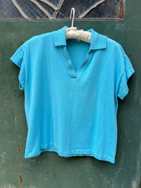 Vintage 1950's Cotton Short Sleeve Top
