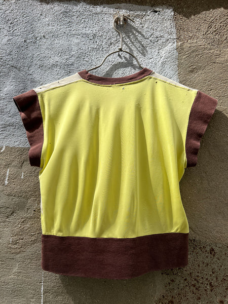 Vintage 1940's Dayglow Rayon Jersey - Cotton Tee