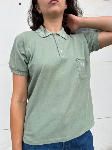 Vintage 1960's Sage Green Polo Shirt