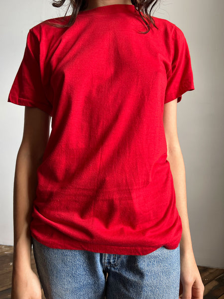 Vintage 1970s DISCO SUCKS Red T Shirt