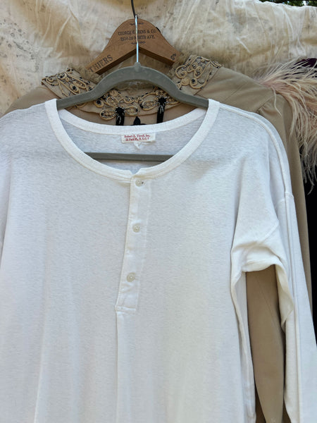 Vintage 1930's - 40's White Cotton Undershirt