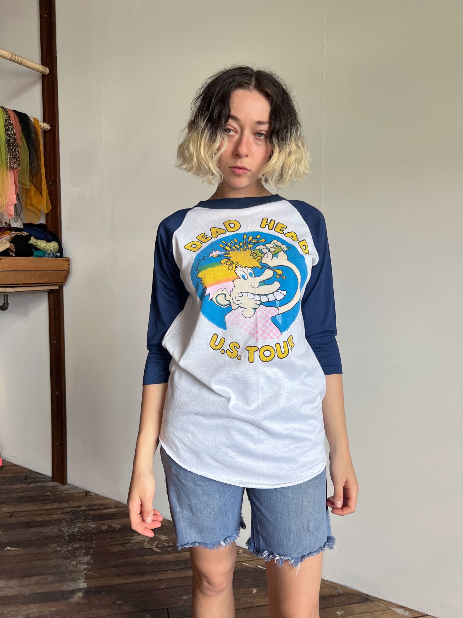 Vintage 1970's Grateful Dead DEAD HEAD US Tour Ringer Tee