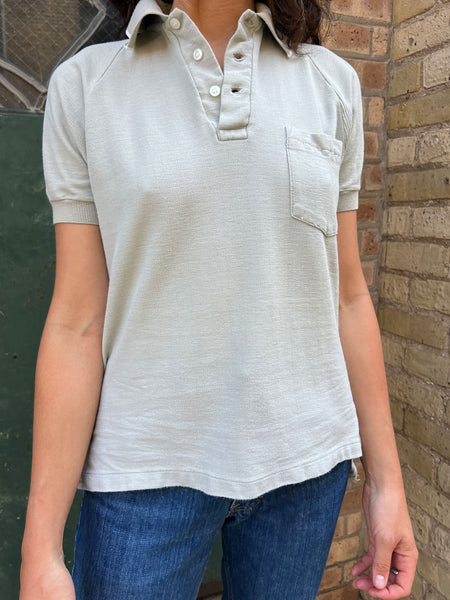 Vintage 1960's - 70's Combed Cotton Polo Shirt