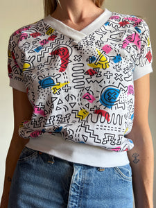 Vintage 1980's - 90's Keith Harring Bootleg Shirt