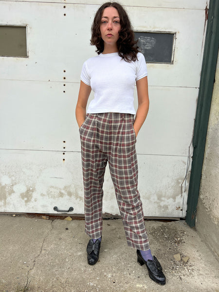 Vintage 1960's White Waffle Knit Baby Tee