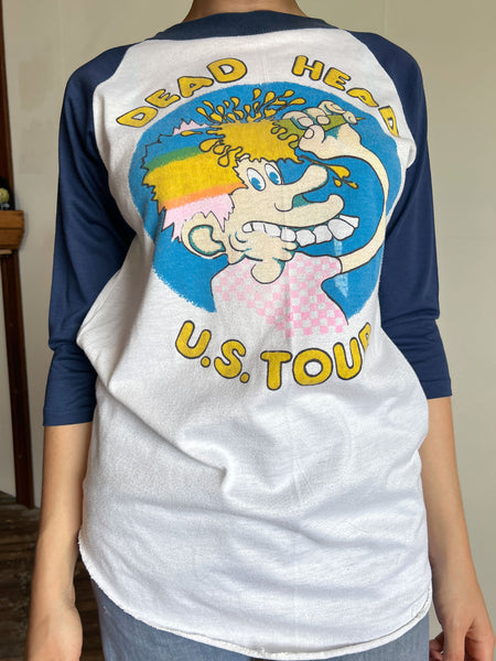 Vintage 1970's Grateful Dead DEAD HEAD US Tour Ringer Tee