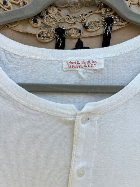 Vintage 1930's - 40's White Cotton Undershirt