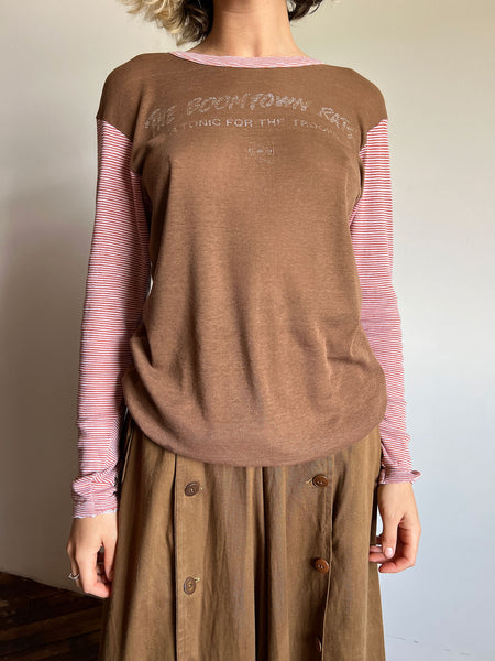 Vintage 1970's Punk/ New Wave Boomtown Rats Ringer Shirt