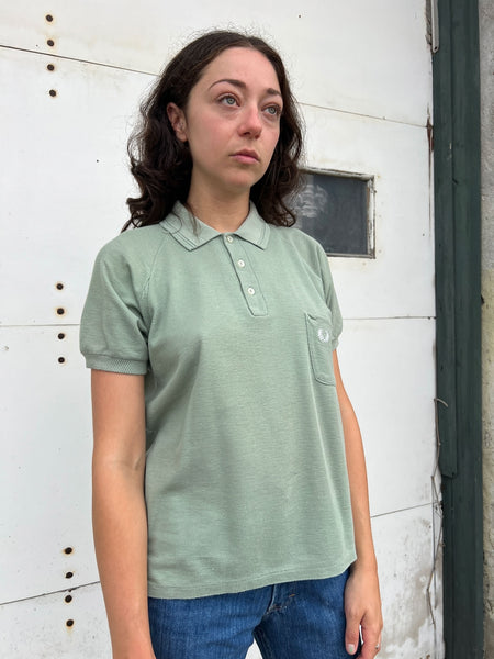 Vintage 1960's Sage Green Polo Shirt