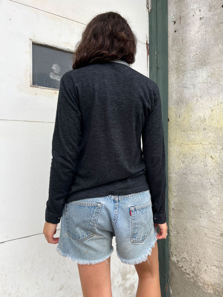 Vintage 1960's - 70's Grey Long Sleeved Shirt