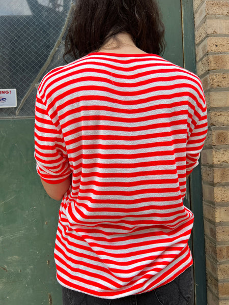 Vintage 1970's Striped Hungover Person in Martini Glass T-Shirt