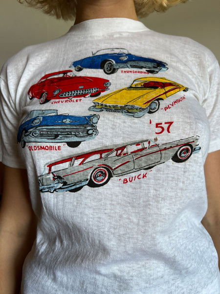 Vintage Early 1960's Dead Stock Car T- Shirt