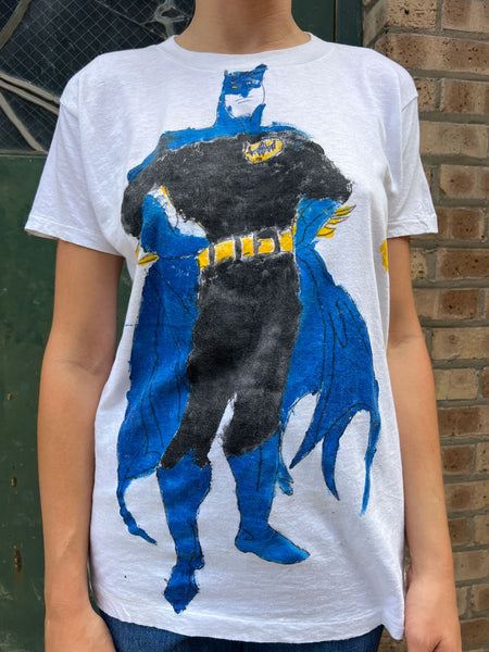 Vintage Handpainted Bootleg Batman T-Shirt