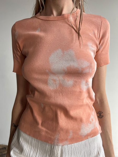 Vintage 1970's Pink Thrashed T Shirt, San Francisco Tea Party Brand