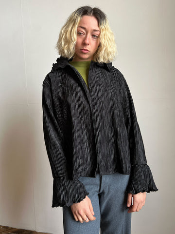 Vintage Y2K Black Ruffled Jacket