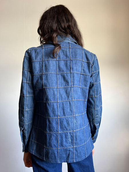 Vintage 1970's Patchwork Denim Jacket