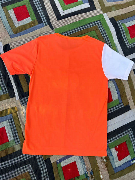 Vintage 1960's Orange and White Heart T-Shirt, Unisex Adults, 60's Mod Pop