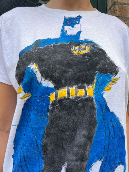 Vintage Handpainted Bootleg Batman T-Shirt