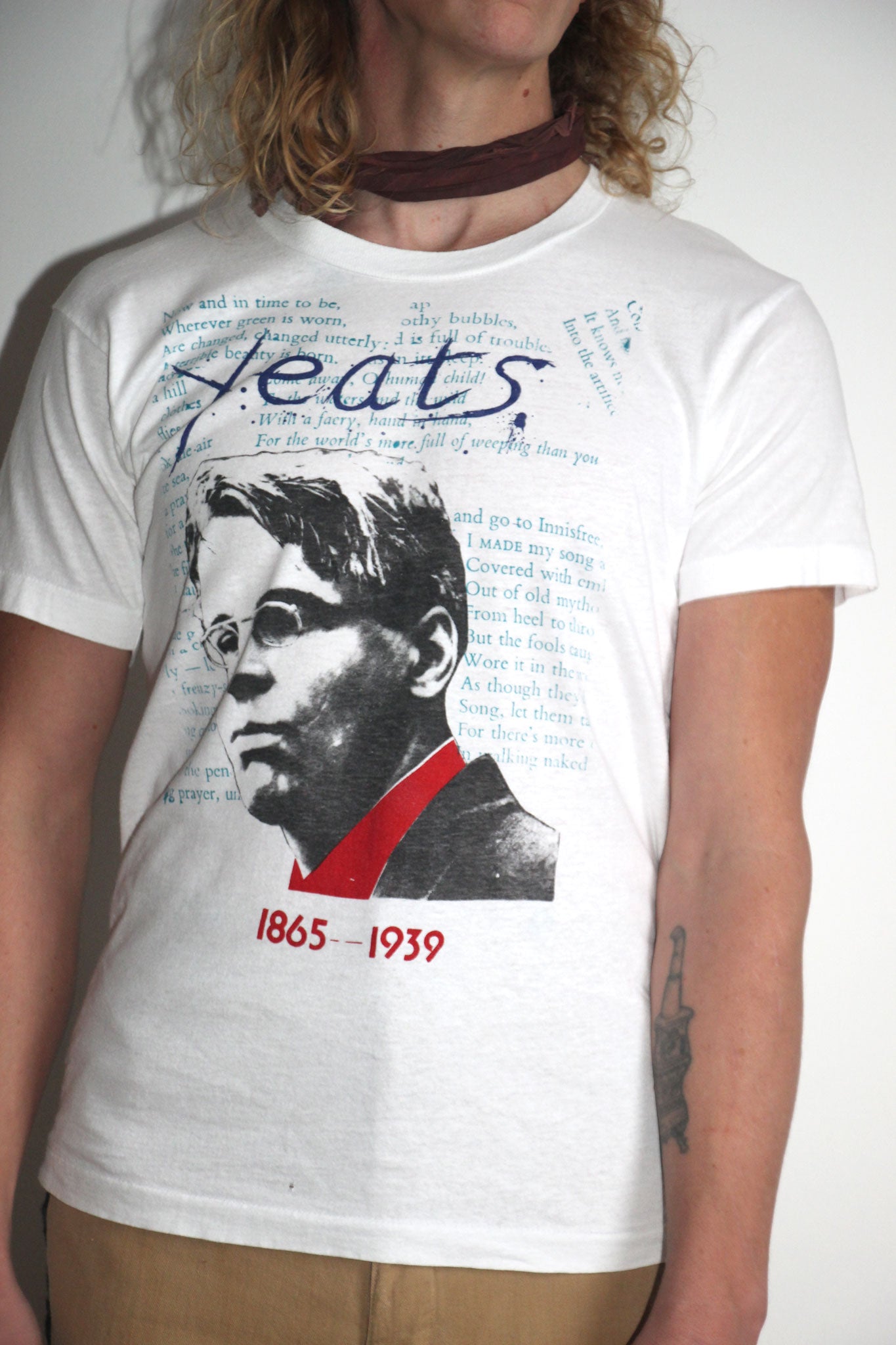 Vintage William Butler Yeats Poet T-Shirt