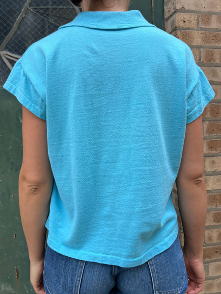 Vintage 1950's Cotton Short Sleeve Top