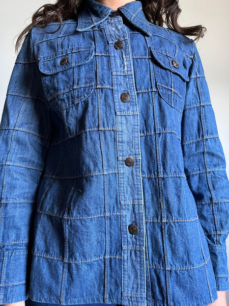 Vintage 1970's Patchwork Denim Jacket