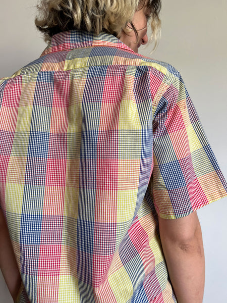 VIntage 1950's - 60's National Brand Loop Collar Short Sleeve Shirt