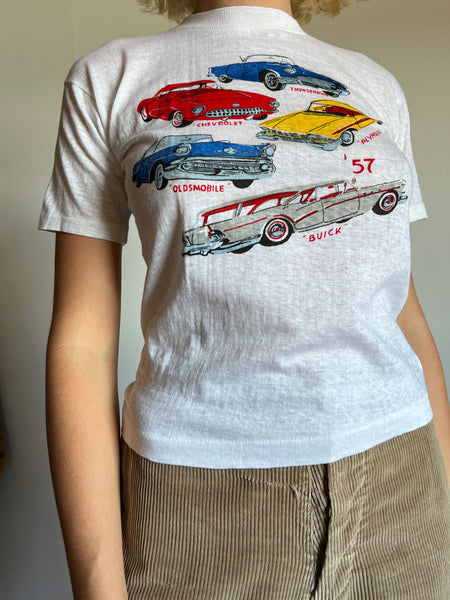 Vintage Early 1960's Dead Stock Car T- Shirt