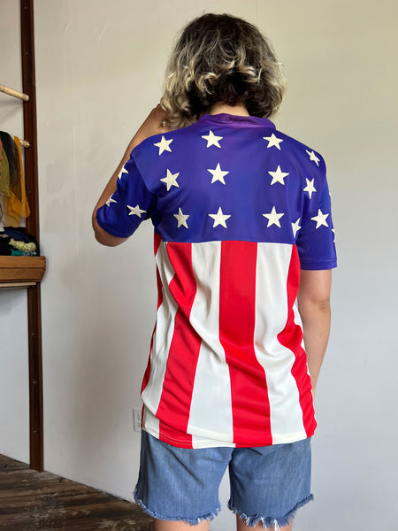 Vintage 1960's Athletic Jersey, Appliqué Stars