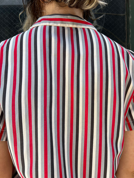 Vintage 1940's Cotton Striped Blouse