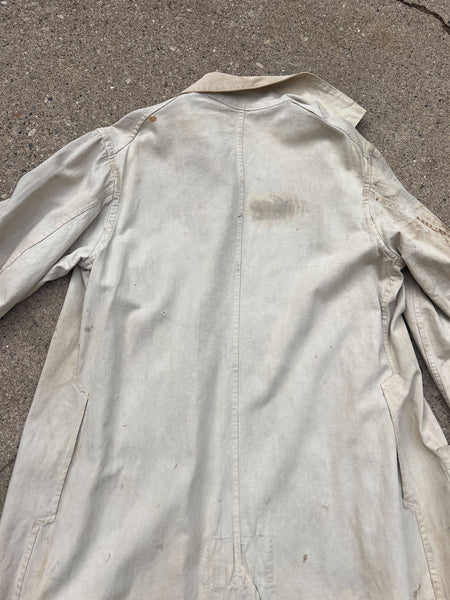Early Vintage Distressed and Paint Splattered Work Coat