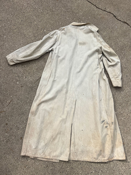 Early Vintage Distressed and Paint Splattered Work Coat
