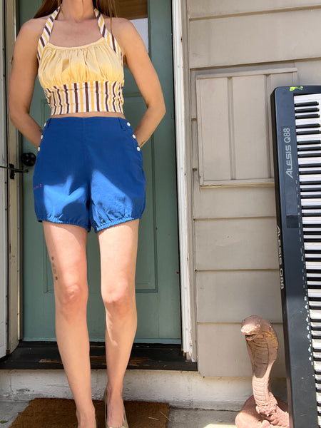 Vintage 1930's - 40's Double Button Flap Gym Shorts