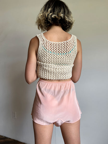 Vintage 1940's Women's Silk Tap Shorts, Lingerie