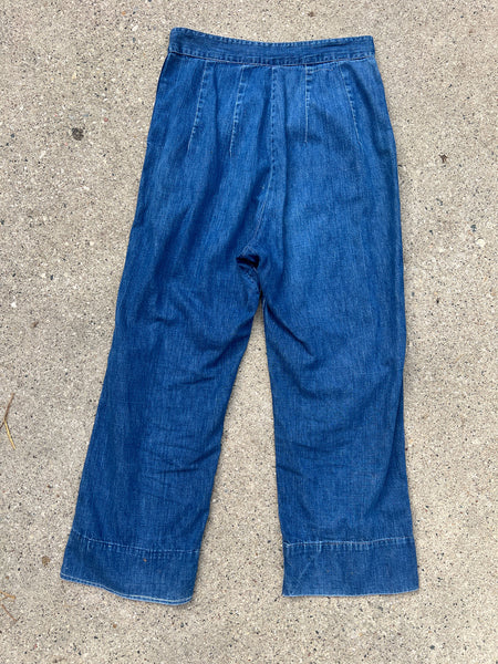 Rare 1930's - 40's Denim Side Button Jeans