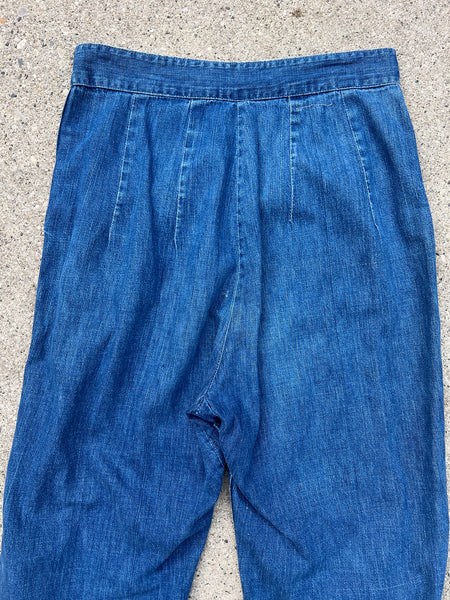 Rare 1930's - 40's Denim Side Button Jeans