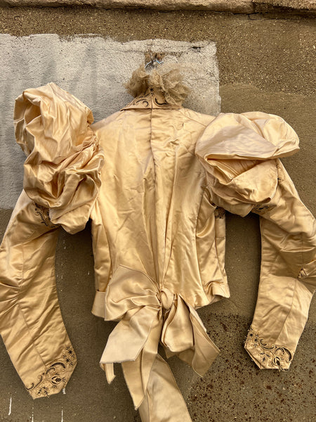 Antique 1880's Silk Puff Sleeved Bodice