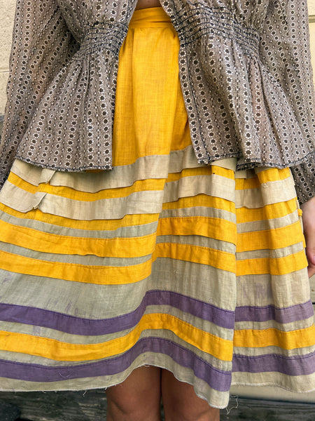 Antique 1920's Layered Cotton Carnival Skirt