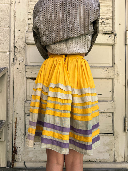 Antique 1920's Layered Cotton Carnival Skirt