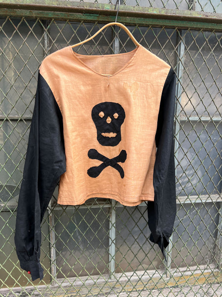 Vintage 1920's - 30's Skull & Crossbones Costume Set