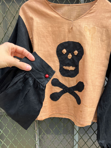 Vintage 1920's - 30's Skull & Crossbones Costume Set