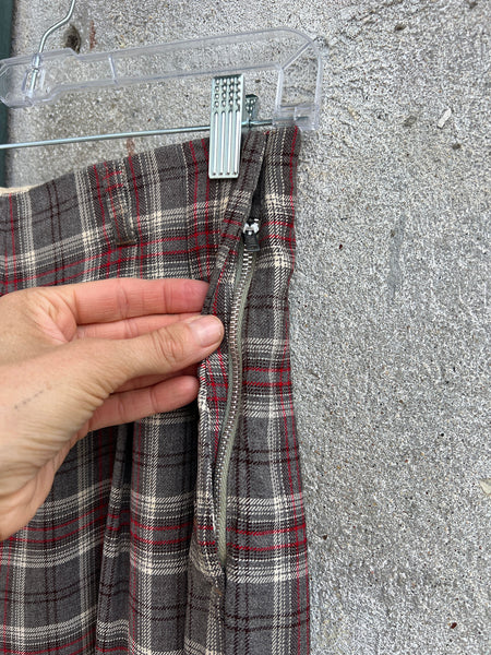 Vintage 1940's - 1950's Rayon Plaid Pants