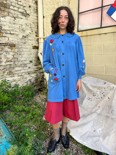 Vintage 1940's Painter Palette Cotton Smock