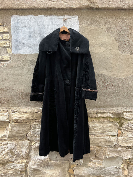 Antique 1910's - 1920's Women's Wool Soutache Coat