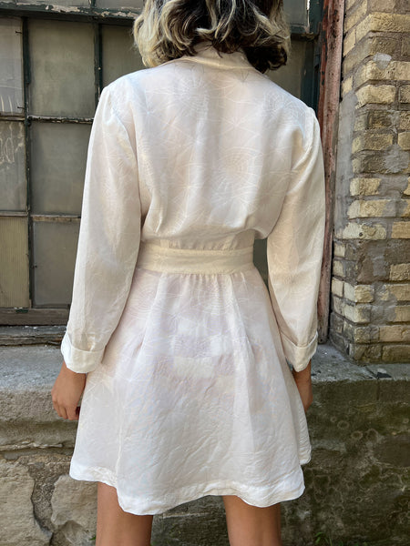 Vintage 1940's Spiderweb Robe Dress, Loungewear