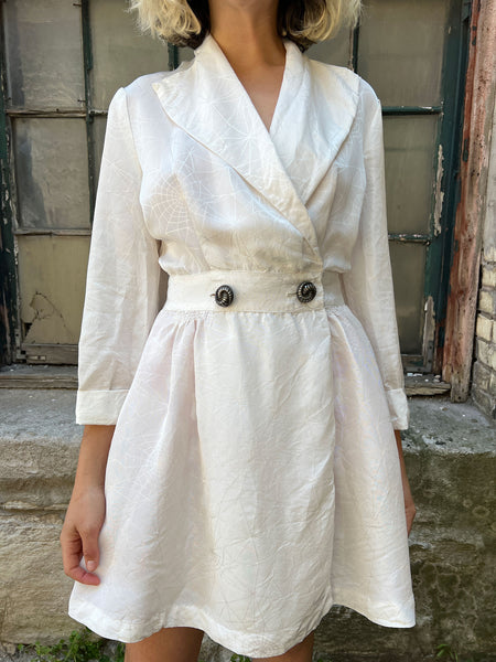 Vintage 1940's Spiderweb Robe Dress, Loungewear