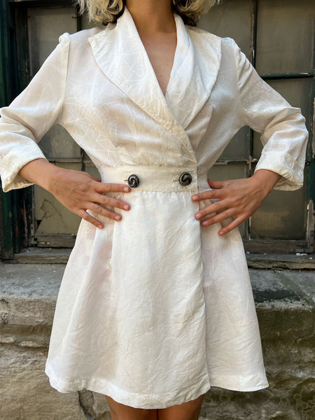 Vintage 1940's Spiderweb Robe Dress, Loungewear