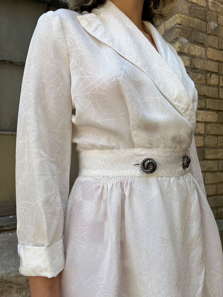 Vintage 1940's Spiderweb Robe Dress, Loungewear